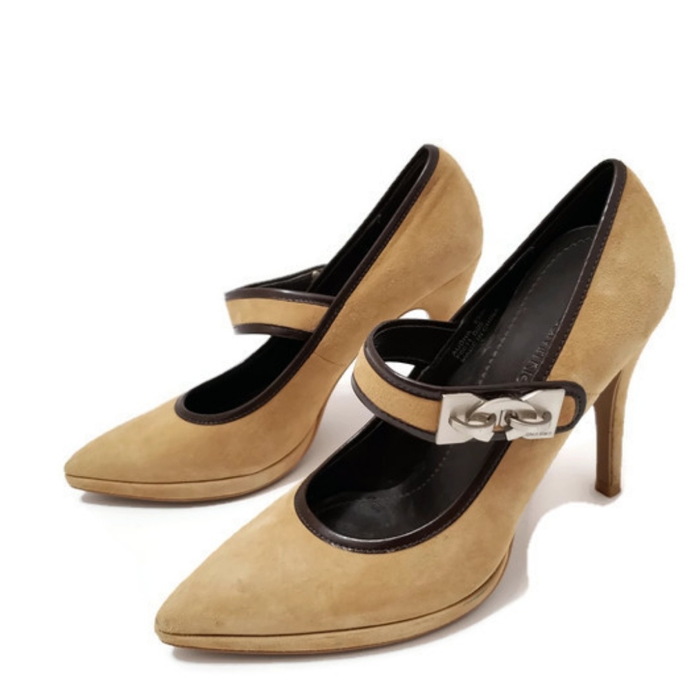 🔥Calvin Klein nude suede heels🔥